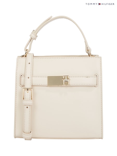 Tommy Hilfiger White Heritage Mini Satchel Bag (F57133) | £120