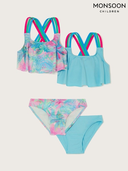 Monsoon Blue Splash Print Bikini Sets 2 Pack (F57161) | £36 - £40