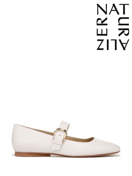 Naturalizer Regular Fit Carter Mary Jane White Shoes (F57304) | £125
