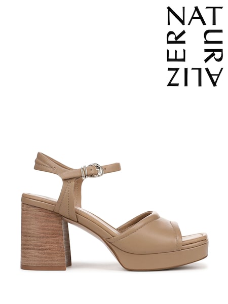 Naturalizer Regular Fit Paloma Heeled Ankle Strap Brown Sandals (F57307) | £145