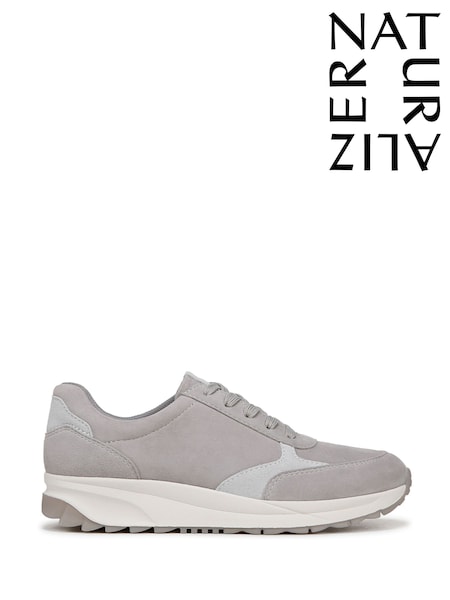 Naturalizer Grey Shay Wide Fit Lace-Up Trainers (F57310) | £110