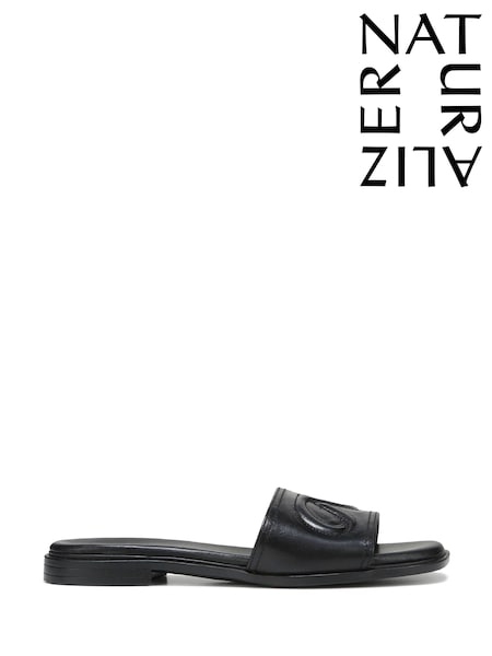 Naturalizer Genevieve Wide Fit Black Slider Sandals (F57312) | £100