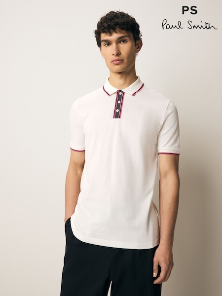 PS Paul Smith Regular Fit Tipped Collar Polo Shirt (F57323) | £90