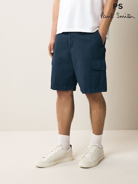 PS Paul Smith Regular Fit Blue Cargo Shorts (F57366) | £155