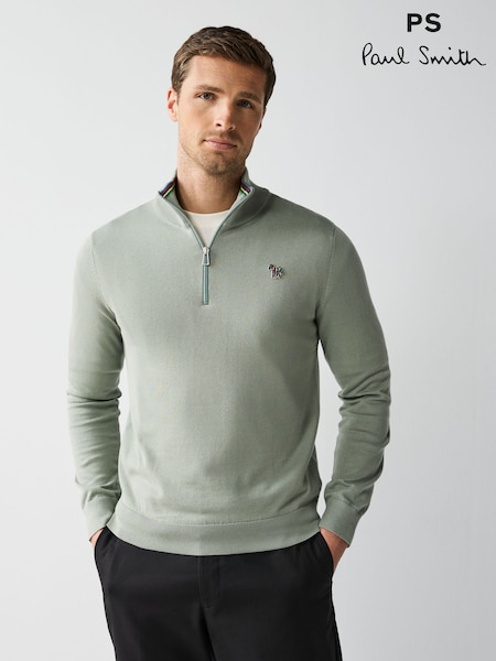 Paul Smith Knitted Zip Neck Sweatshirt (F57400) | £145