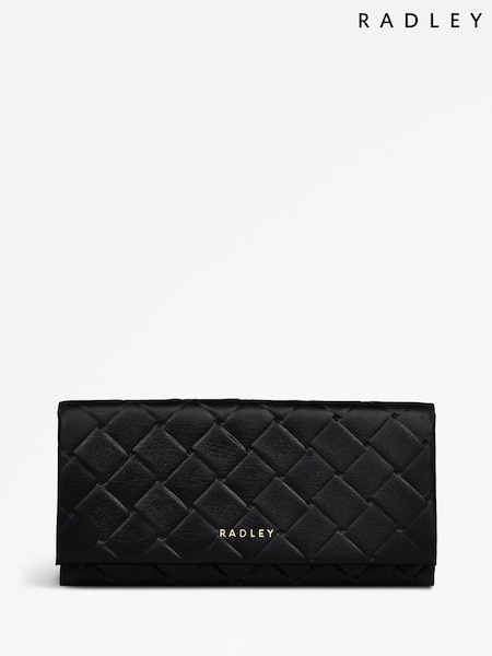 Radley Large Weaver Lane Flapover Matinee Black Purse (F57603) | £99