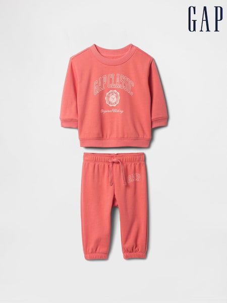 Gap Red Vintage Soft Sweatshirt and Joggers Set (Newborn-24mths) (F57710) | £30