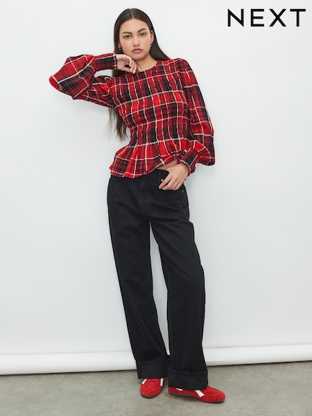 Washed Black Boyfriend Turn Up Jeans (F57759) | £42