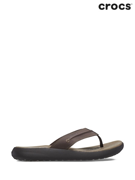 Crocs Brown Yukon Vista II Flip Sandals (F57834) | £45