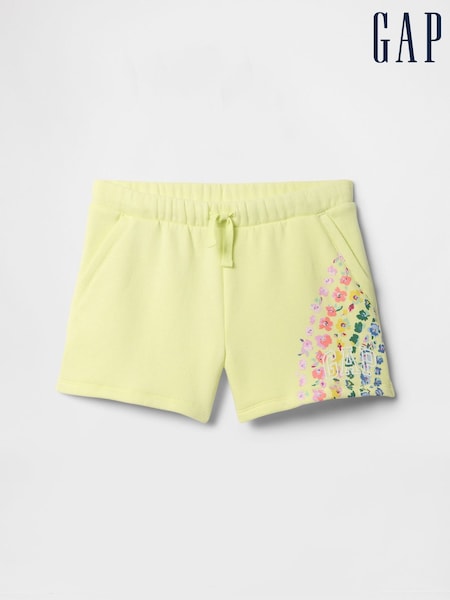 Gap Yellow Fleece-Lined Pull On Shorts (F58043) | £14