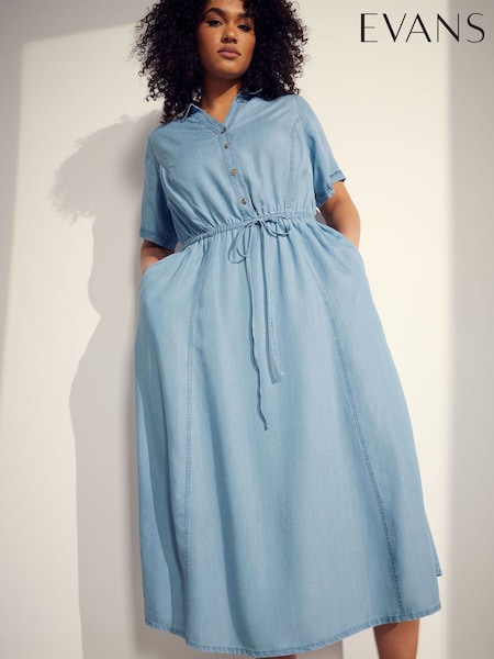 Evans Blue TENCEL™ Dress (F58070) | £53