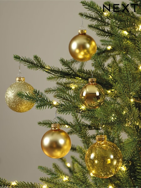 Decoris Red Pack of 21 Glass Christmas Baubles (F58082) | £15