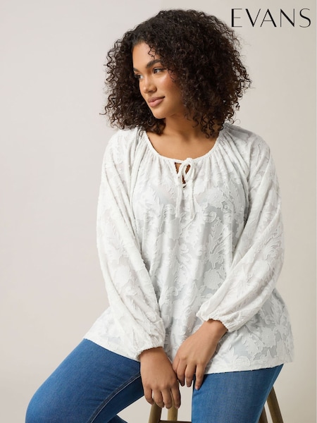 Evans Blue Burnout Jersey Top (F58095) | £36
