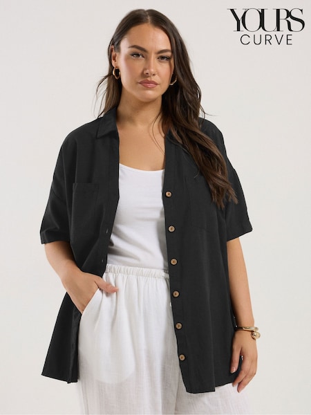 Yours Curve Black Desert Belted Shirt Shirt (F58261) | £39