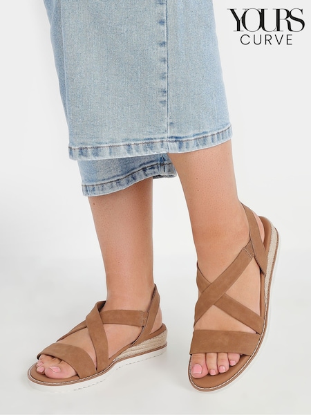 Yours Curve Nude Wide Fit Wide Fit Flexi Comfort Sandals (F58312) | £39