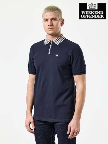 Weekend Offender Jacquard Rib Polo Shirt (F58341) | £60