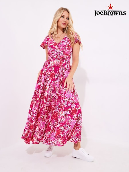 Joe Browns Pink Petite Vintage Floral Button Dress (F58535) | £65