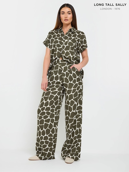Long Tall Sally Green Wide Leg Trousers (F58606) | £36
