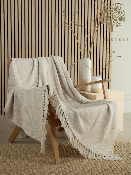 Appletree Natural Myan 100% Cotton Throw (F58690) | £16