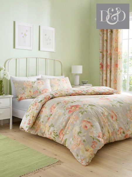 Dreams & Drapes Natural Flourette Easy Care Duvet Cover Set (F58699) | £17 - £34