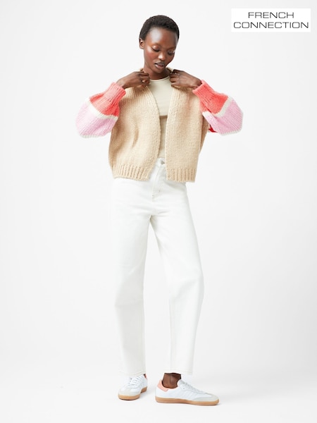 French Connection Natural Monroe V-Neck Cardigan (F58710) | £75