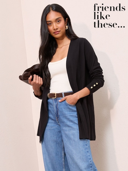 Friends Like These Black Longline Cardigan (F58801) | £29
