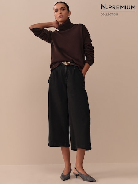 Black N.Premium High Rise Culotte Jeans (F59073) | £35