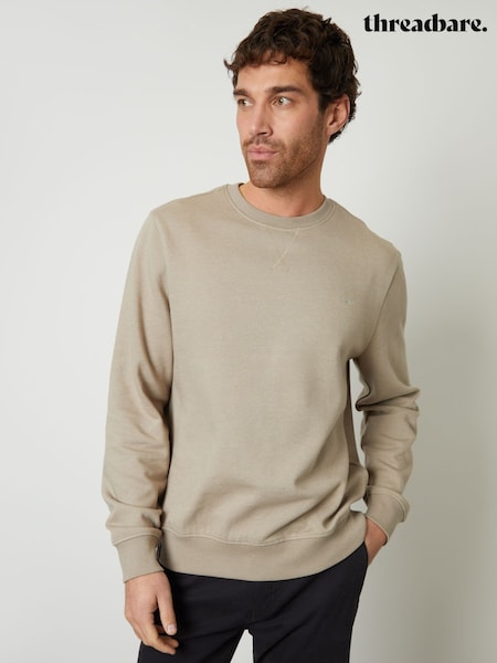 Threadbare Cream Crew Neck Sweatshirts 3 Pack (F59187) | £20