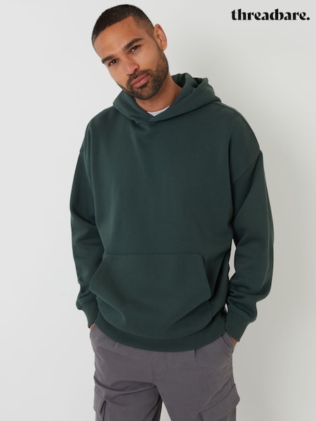 Threadbare Green Oversized Fit Hoodie (F59208) | £28