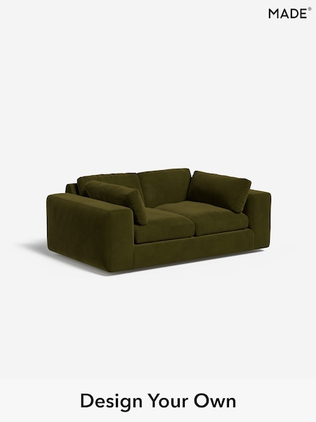 Matt Velvet Easy Clean/Deep Olive Green Alec By Made (F59308) | £1,425