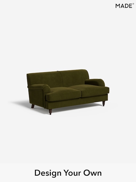 Matt Velvet Easy Clean/Deep Olive Green Orson By Made (F59314) | £999