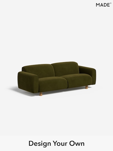 Matt Velvet Easy Clean/Deep Olive Green Diego By Made (F59315) | £975