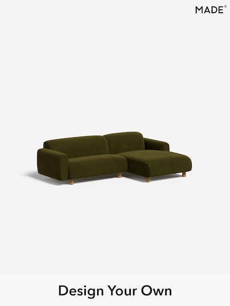 Matt Velvet Easy Clean/Deep Olive Green Diego By Made (F59315) | £1,499