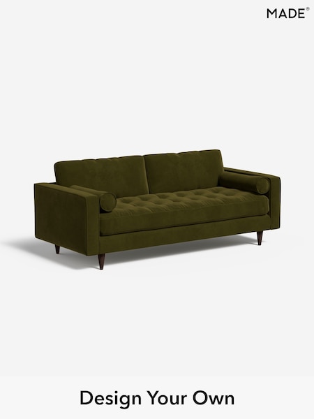 Matt Velvet Easy Clean/Deep Olive Green Scott By Made (F59316) | £1,099