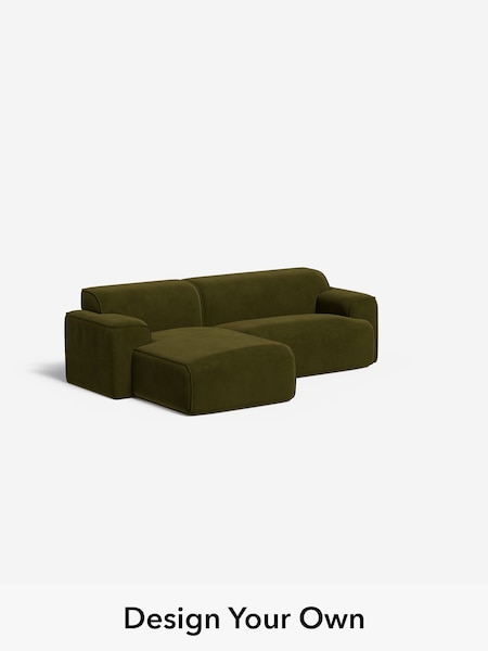 Matt Velvet Easy Clean/Deep Olive Green Avalon By Made (F59317) | £1,599