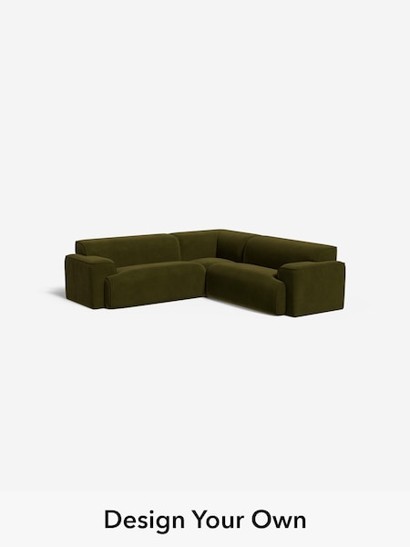 Matt Velvet Easy Clean/Deep Olive Green Avalon By Made (F59317) | £2,299