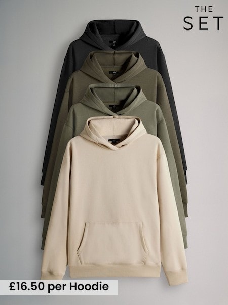The Set Black/Brown 4 Pack Hoodies (F59497) | £66