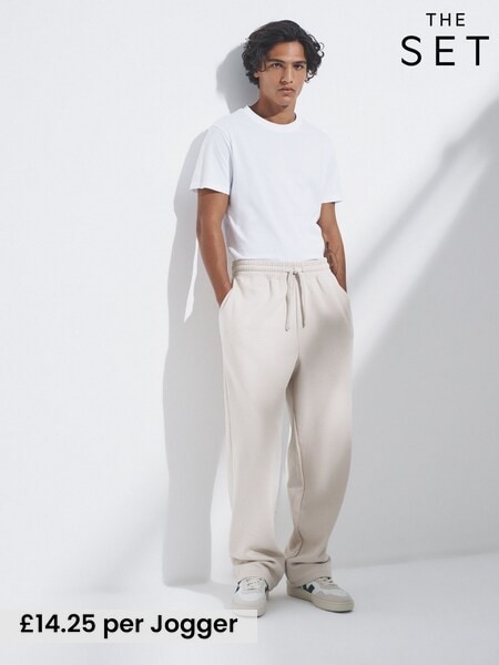 The Set Blue/Brown 4 Pack Wide Leg Jogger (F59510) | £57