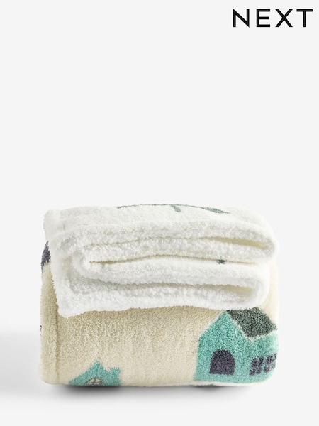 Blue Winter Scene Fleece Throw (F59570) | £28 - £50