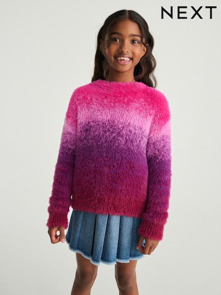 Pink Fluffy Jumper (3-16yrs) (F59929) | £21 - £26