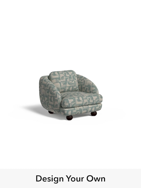 Caro Abstract Weave/Aqua Blue Madris By Made (F60021) | £999
