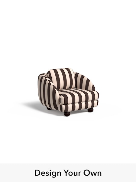 Wide Stripe/Chocolate Brown Madris By Made (F60077) | £950