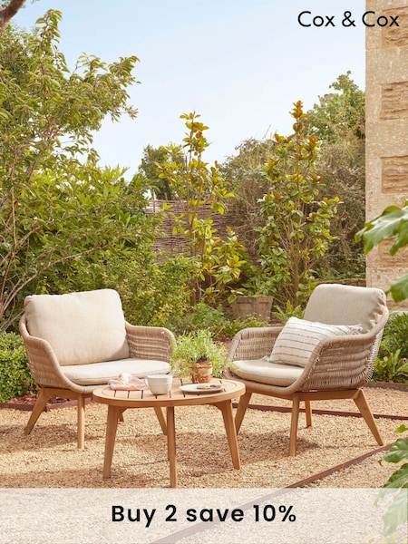 Cox & Cox Light Teak Seville Garden Bistro Set (F60103) | £895
