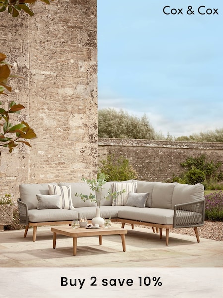 Cox & Cox Light Teak Capri Garden Corner Set (F60104) | £1,950