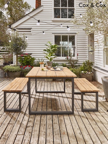 Cox & Cox Light Teak Albany Garden Dining Set (F60108) | £1,225