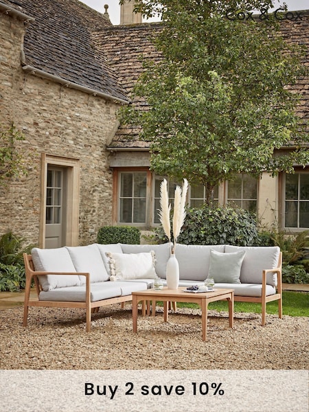 Cox & Cox Light Teak Turin Garden Corner Set (F60118) | £1,750