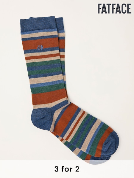FatFace Multi Colour Striped Socks (F60164) | £7.50