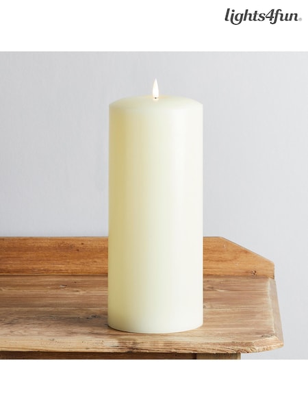 Lights4fun Natural TruGlow® LED Chapel Candle 30cm (F60347) | £30