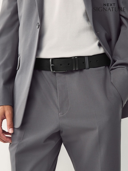 Black Signature Leather Belt (F60576) | £25