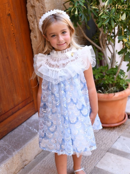 Angels Face Blue Dominique Sequin Dress (F60672) | £100 - £105